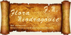 Flora Miodragović vizit kartica
